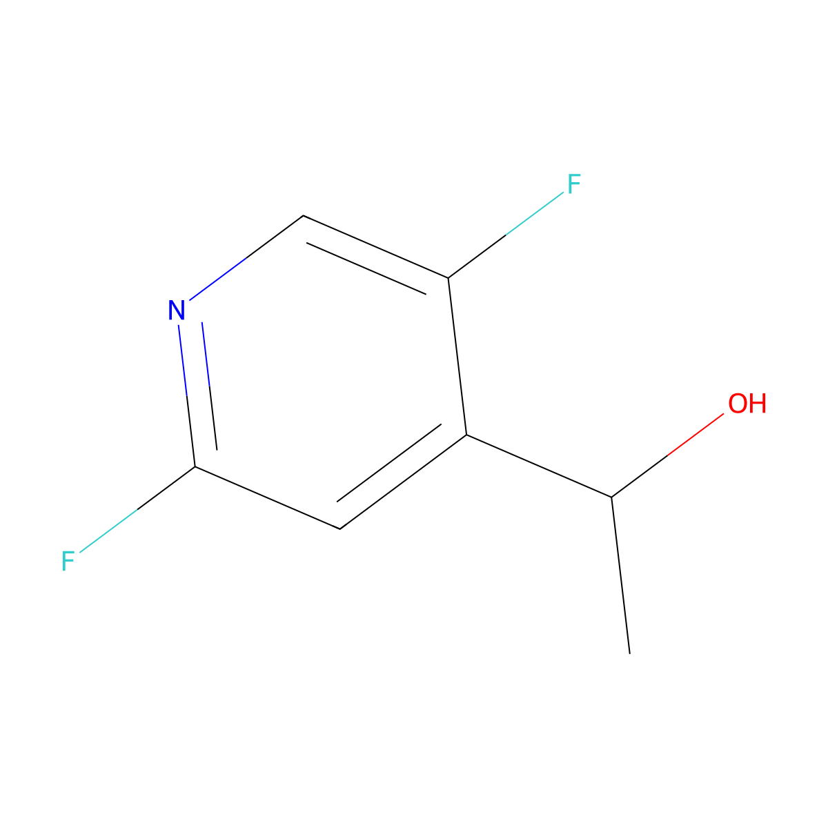 1-(2,5-Difluoropyridin-4-yl)ethan-1-ol molecular structure, CAS 1784520-98-4