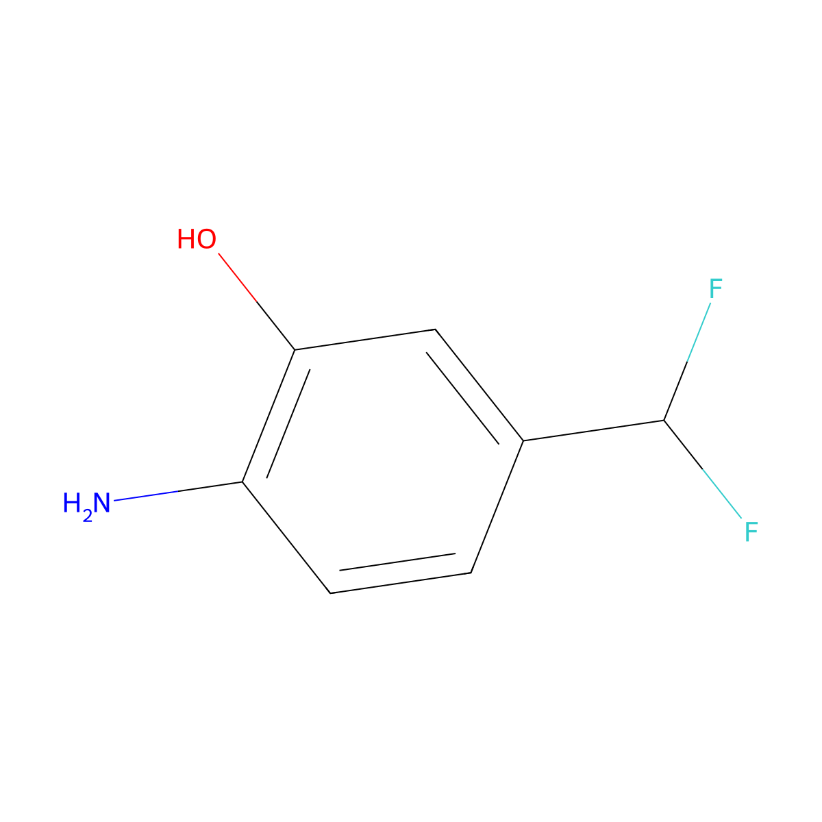 2-Amino-5-(difluoromethyl)phenol molecular structure, CAS 1784521-06-7