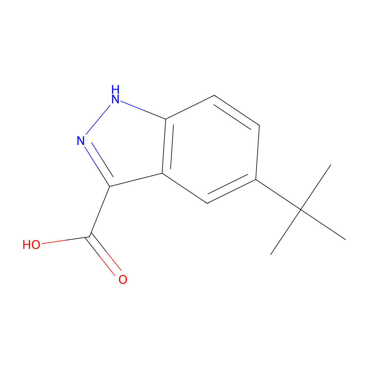5-(tert-Butyl)-1H-indazole-3-carboxylic acid molecular structure, CAS 1784521-12-5