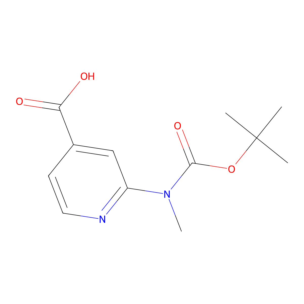 2-{[(Tert-butoxy)carbonyl](methyl)amino}pyridine-4-carboxylic acid molecular structure, CAS 1784524-52-2