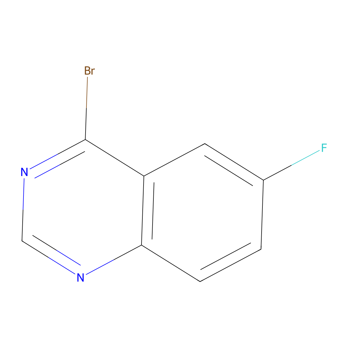 4-Bromo-6-fluoroquinazoline molecular structure, CAS 1784527-38-3