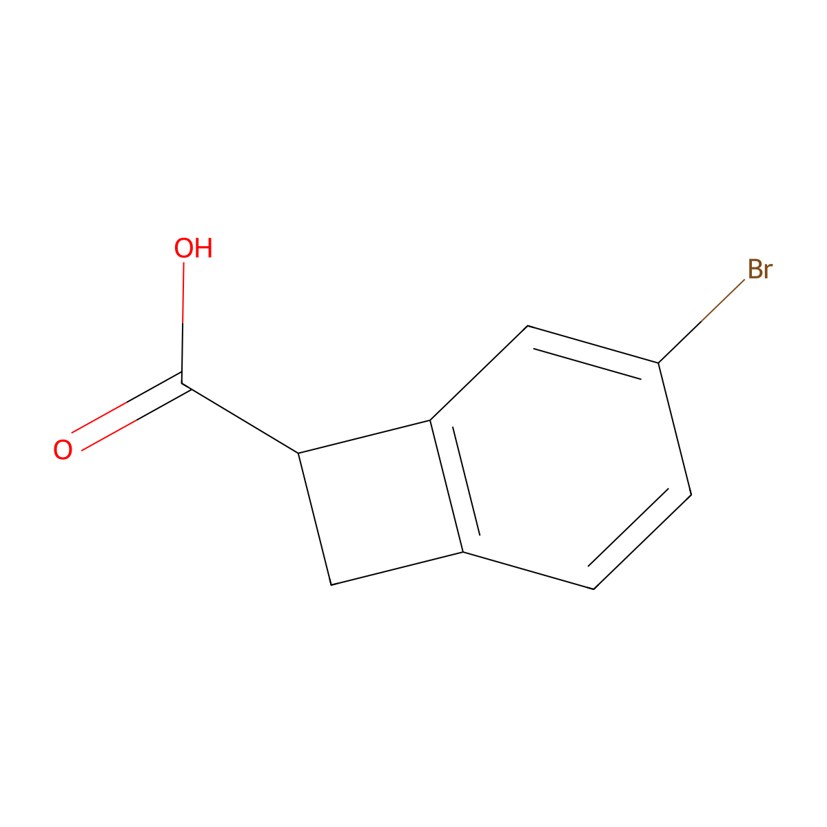4-Bromobicyclo[4.2.0]octa-1,3,5-triene-7-carboxylic acid molecular structure, CAS 1784527-50-9