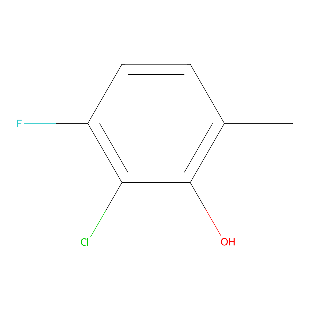 2-Chloro-3-fluoro-6-methylphenol molecular structure, CAS 1784533-79-4