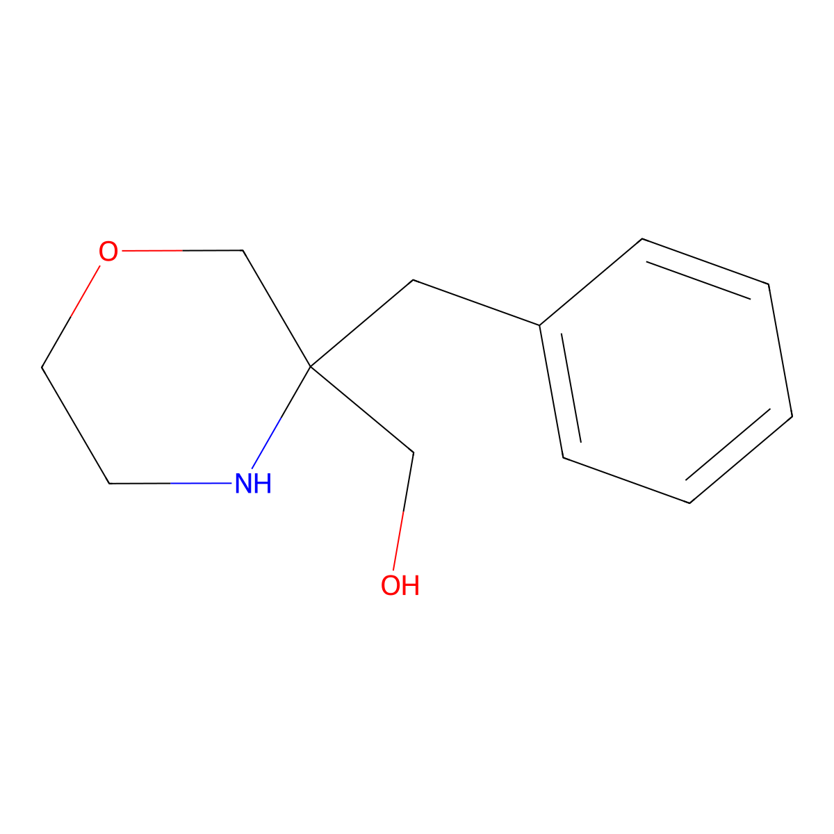 (3-Benzylmorpholin-3-yl)methanol molecular structure, CAS 1784534-74-2