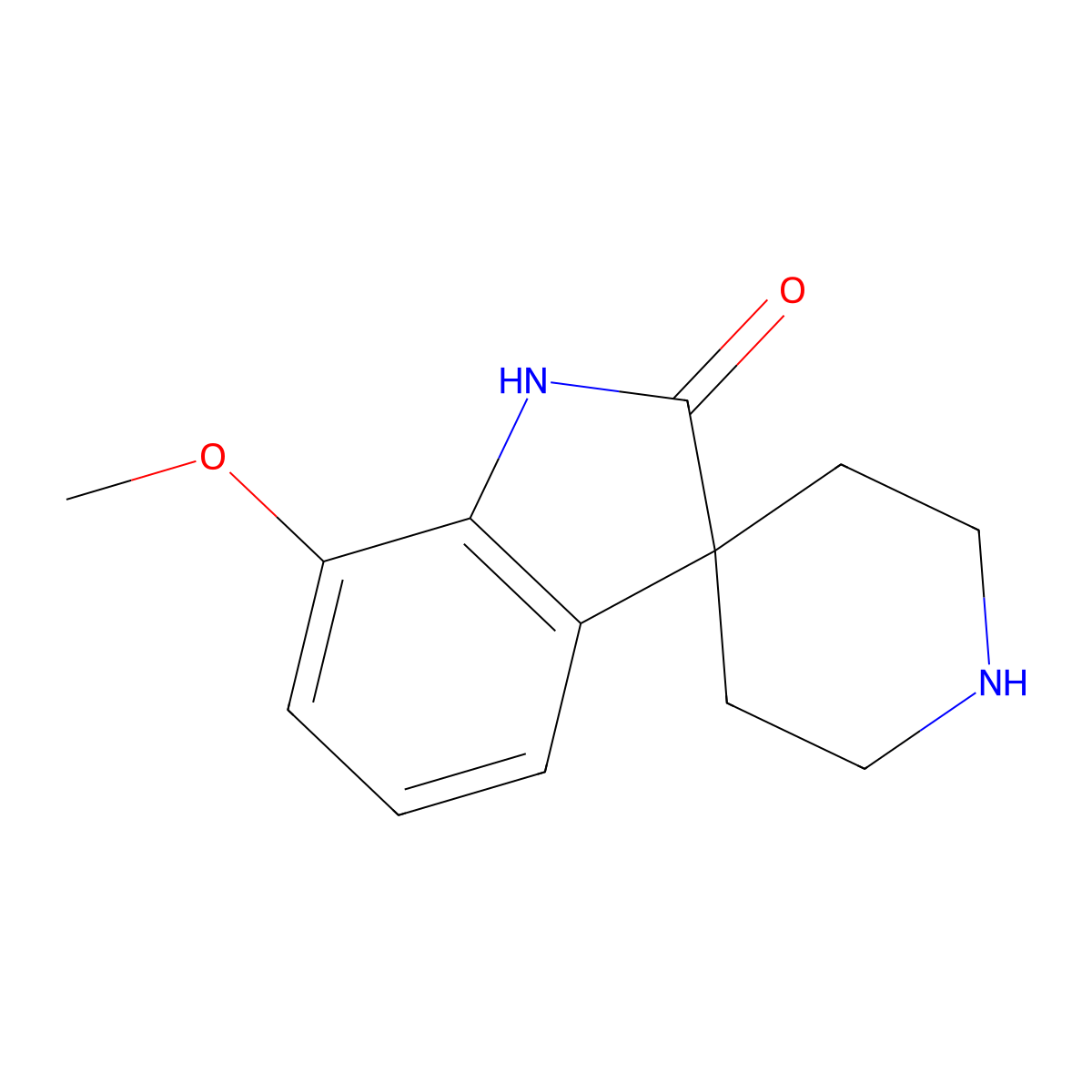 7-Methoxyspiro[indoline-3,4'-piperidin]-2-one molecular structure, CAS 1784535-01-8
