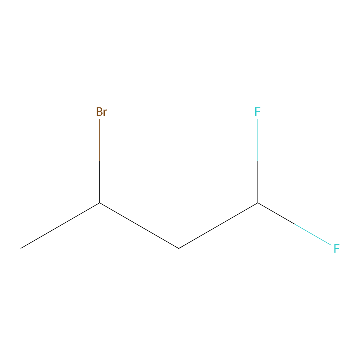 3-Bromo-1,1-difluorobutane molecular structure, CAS 1784544-24-6