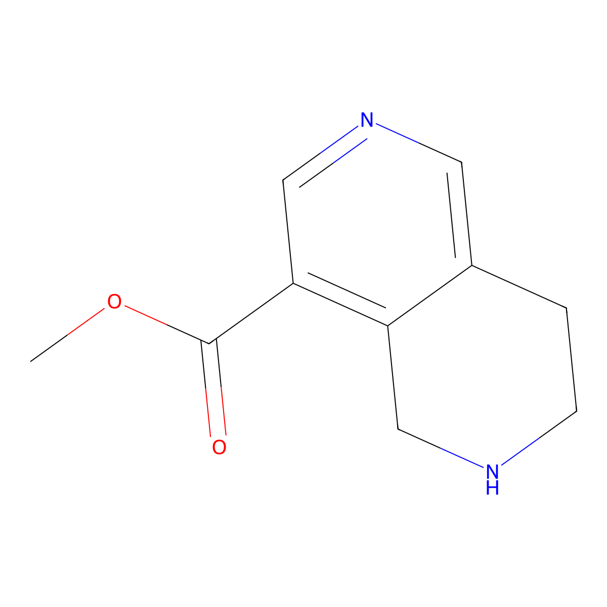 Methyl 5,6,7,8-tetrahydro-2,6-naphthyridine-4-carboxylate molecular structure, CAS 1784545-15-8