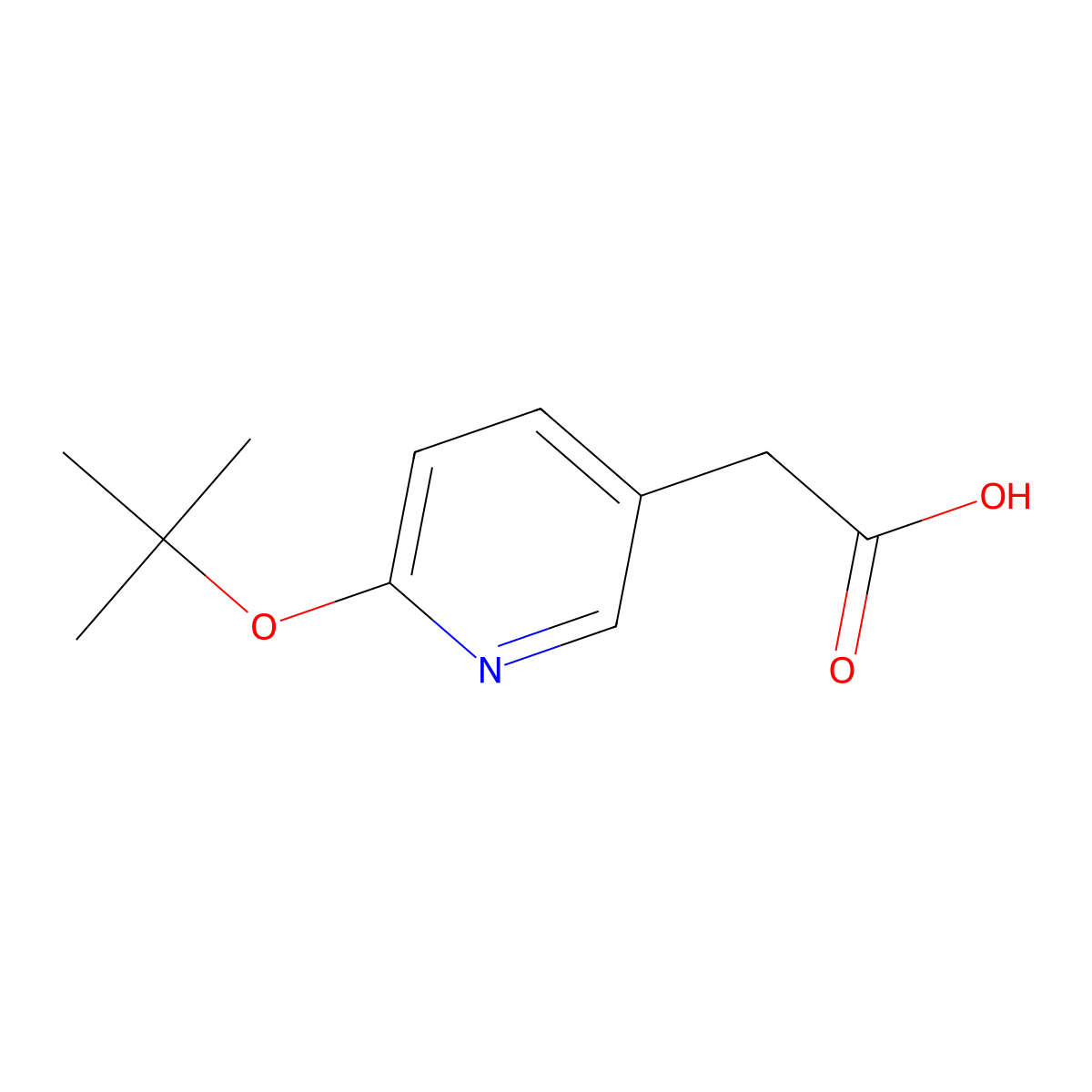 2-(6-(Tert-butoxy)pyridin-3-YL)acetic acid molecular structure, CAS 1784545-77-2