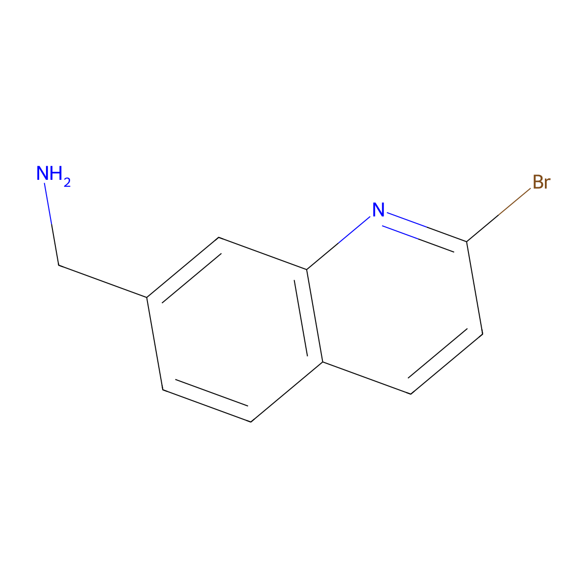 (2-Bromoquinolin-7-yl)methanamine molecular structure, CAS 1784557-20-5