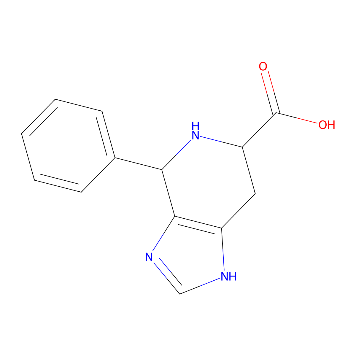 4-Phenyl-4,5,6,7-tetrahydro-3H-imidazo[4,5-c]pyridine-6-carboxylic acid molecular structure, CAS 178456-18-3