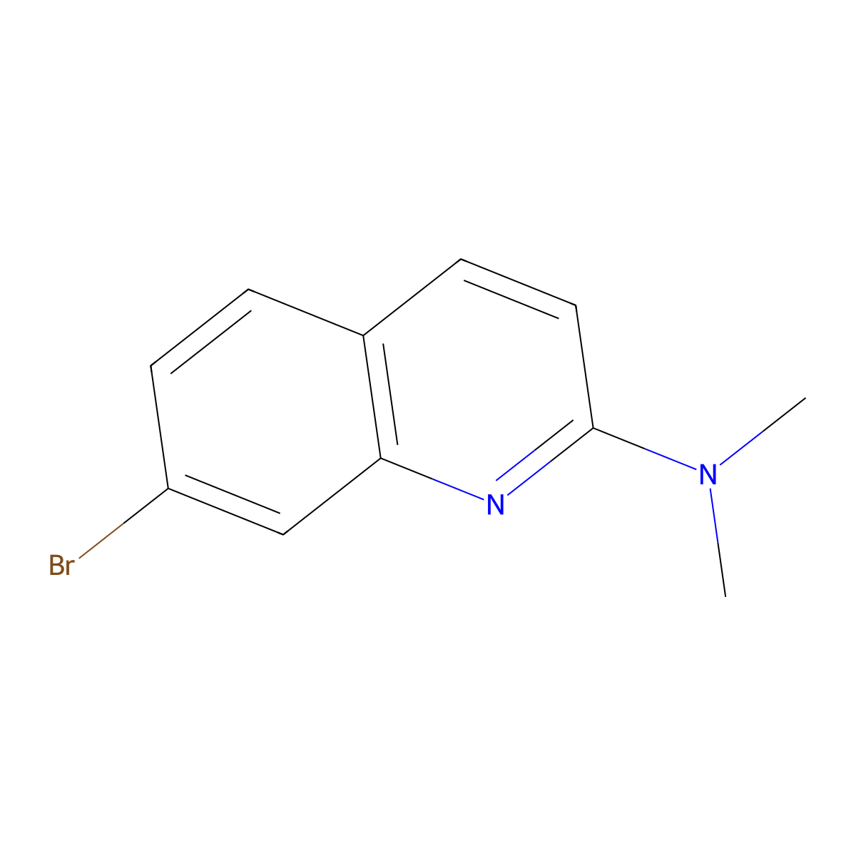 7-bromo-N,N-dimethylquinolin-2-amine molecular structure, CAS 1784561-84-7