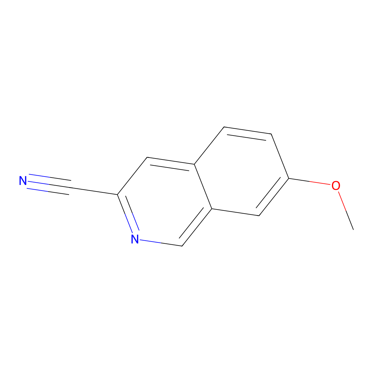 7-Methoxyisoquinoline-3-carbonitrile molecular structure, CAS 1784567-14-1
