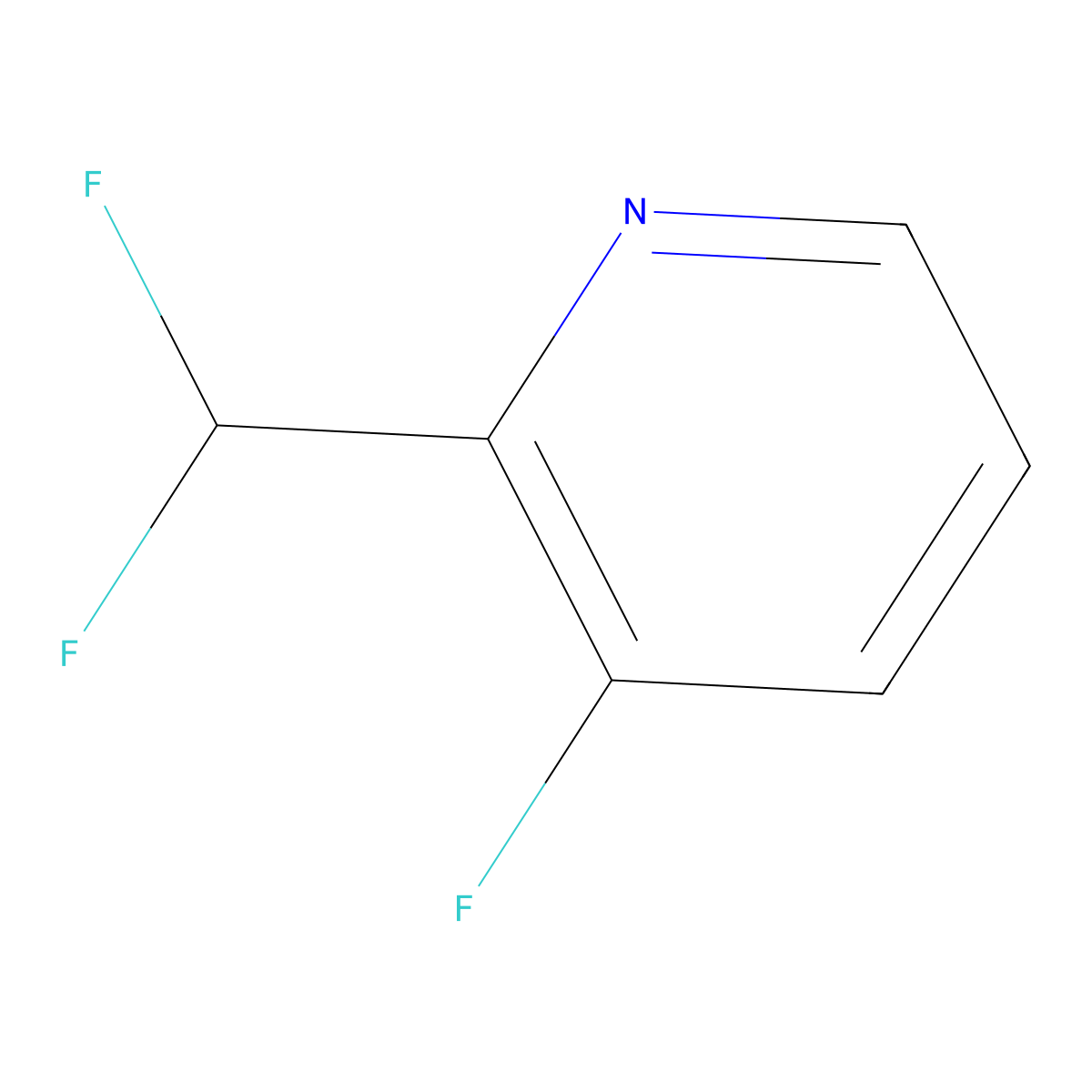 2-(Difluoromethyl)-3-fluoropyridine molecular structure, CAS 1784569-86-3