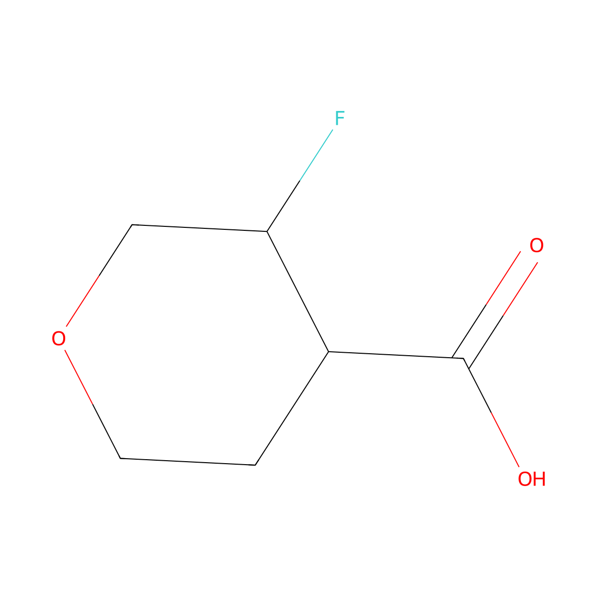 3-Fluorooxane-4-carboxylic acid molecular structure, CAS 1784570-46-2