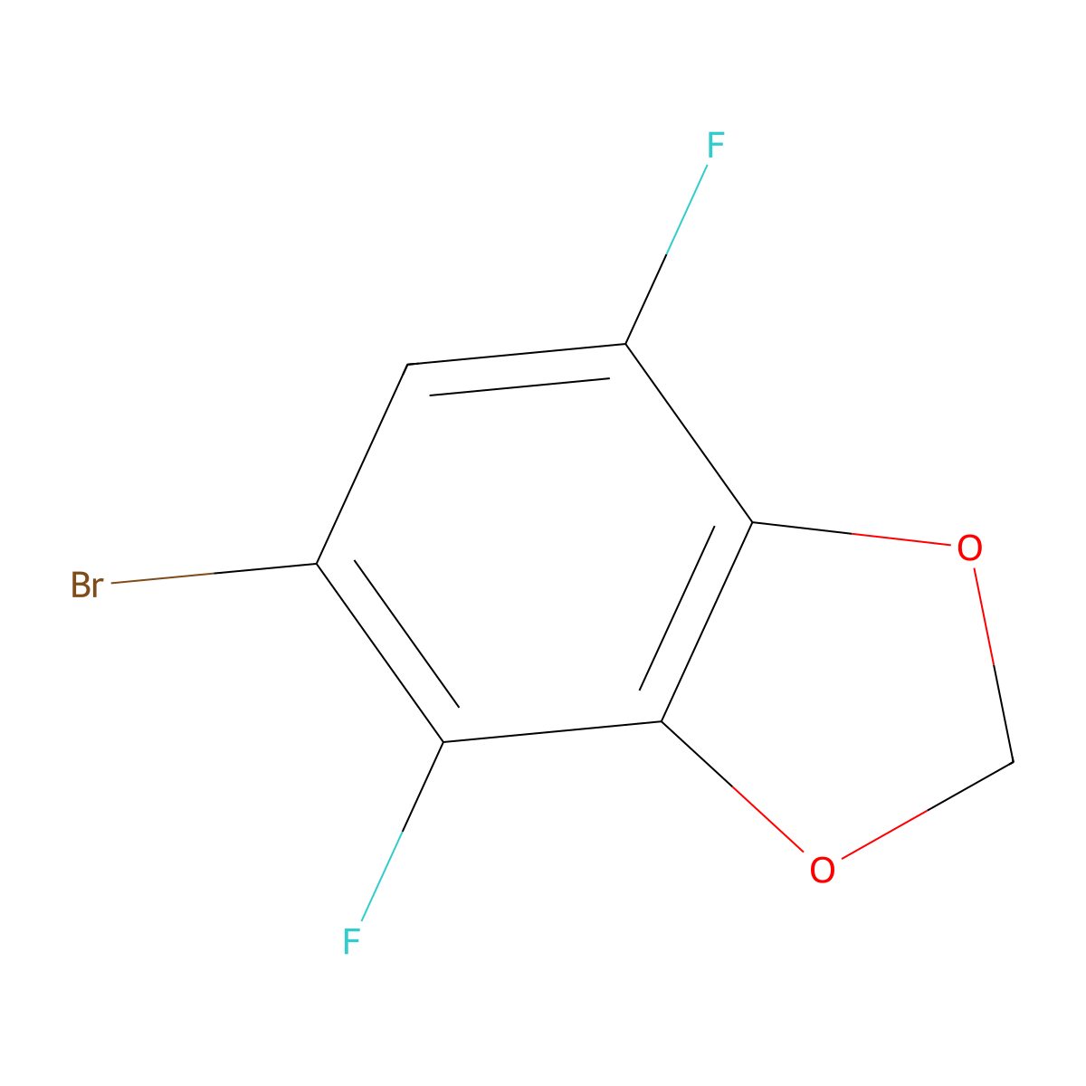 5-Bromo-4,7-difluoro-1,3-dioxaindane molecular structure, CAS 1784571-56-7