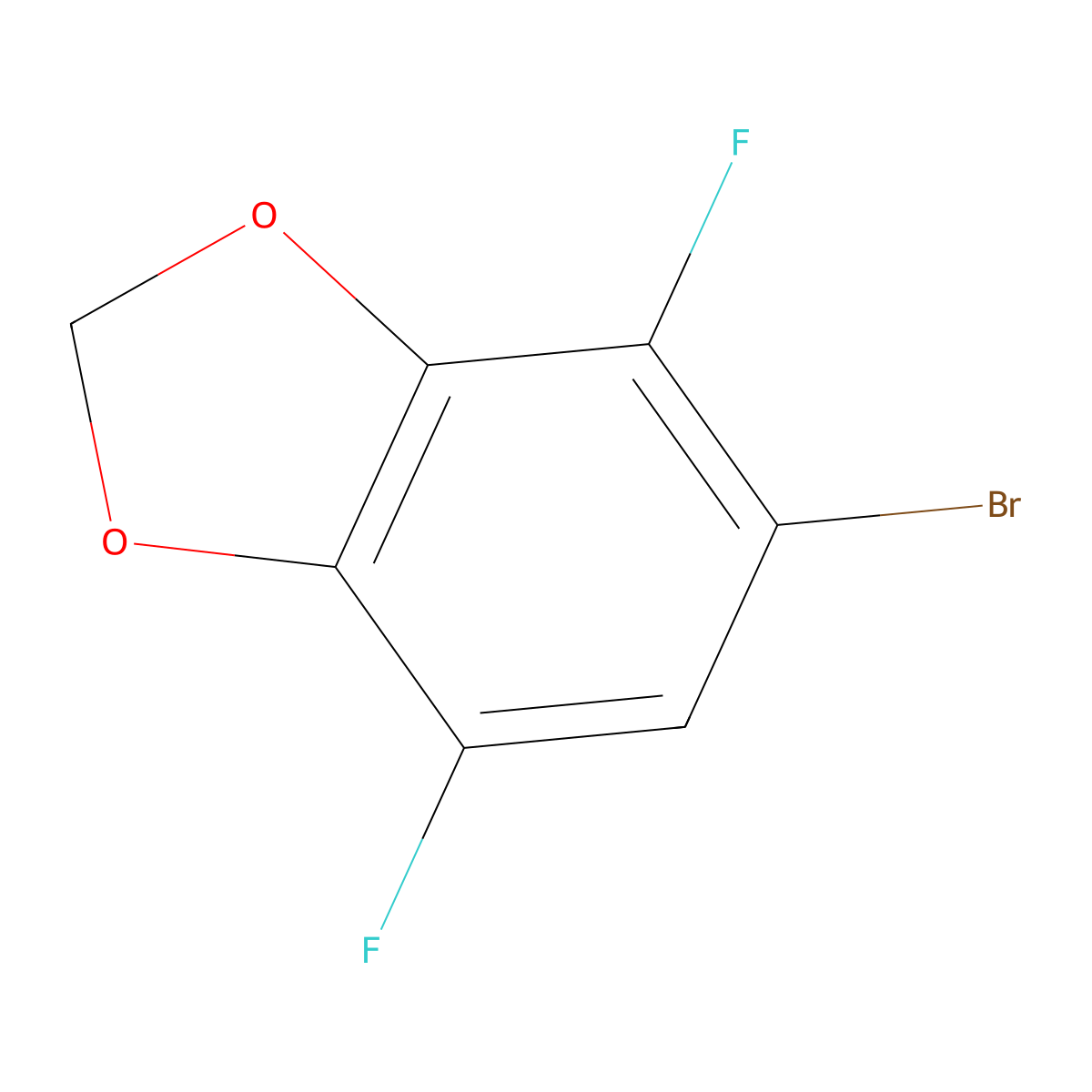 5-Bromo-4,7-difluoro-1,3-dioxaindane molecular structure, CAS 1784571-56-7