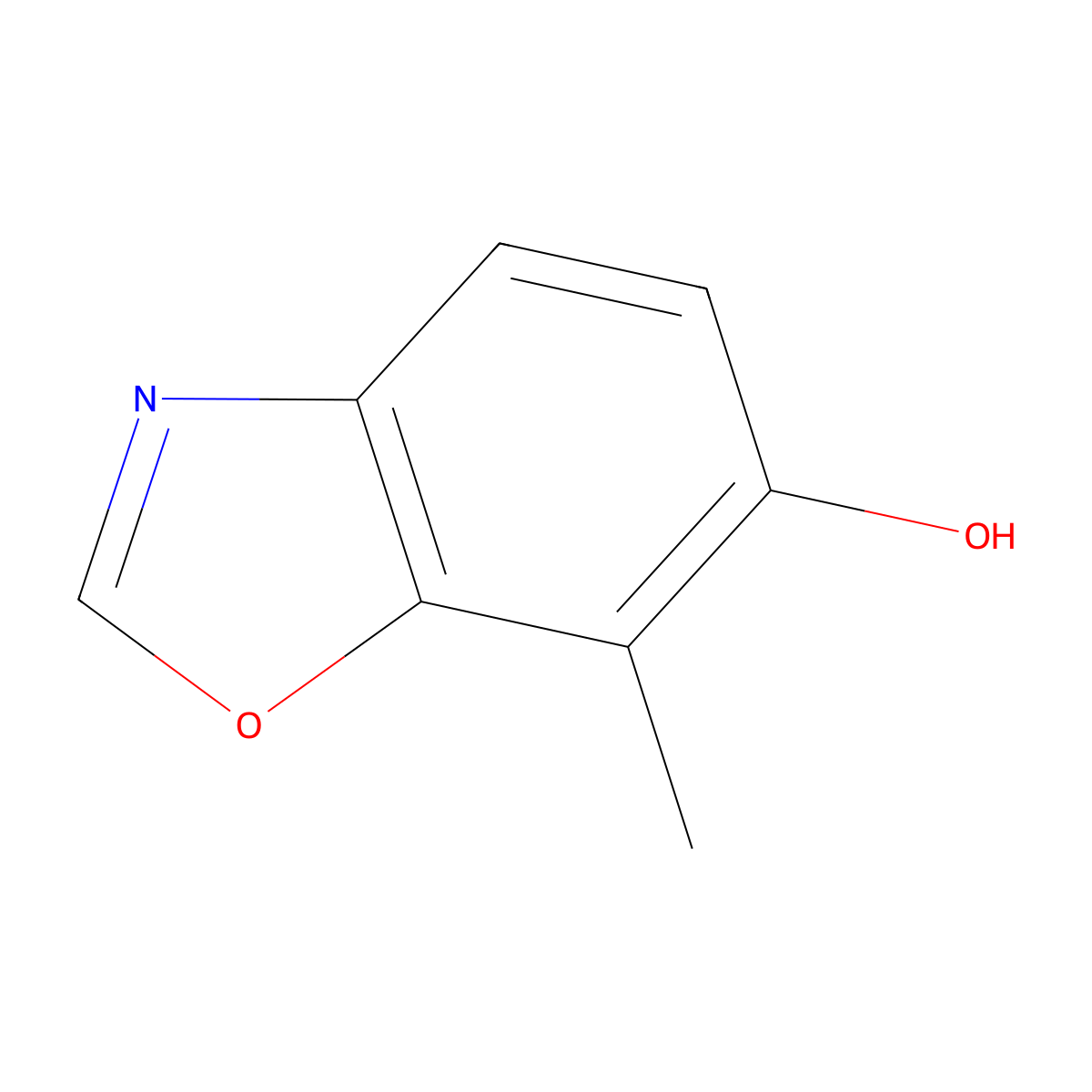 7-Methyl-1,3-benzoxazol-6-ol molecular structure, CAS 1784571-74-9