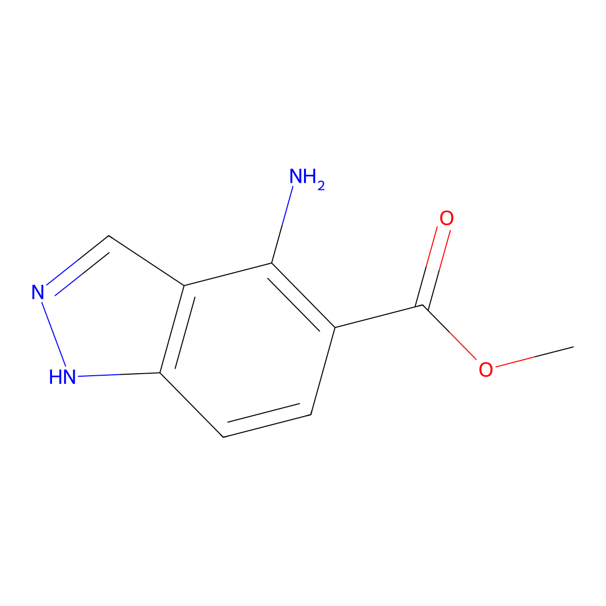 Methyl 4-amino-1H-indazole-5-carboxylate molecular structure, CAS 1784576-35-7