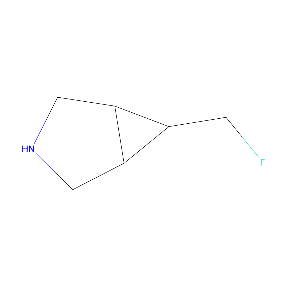 6-(Fluoromethyl)-3-azabicyclo[3.1.0]hexane molecular structure, CAS 1784577-25-8