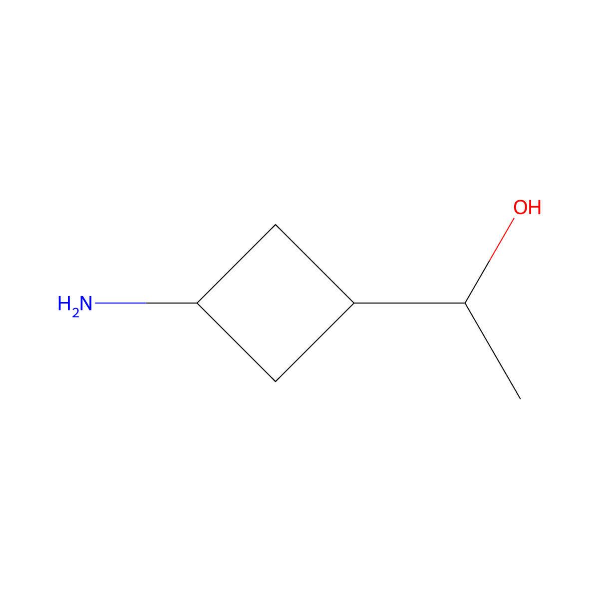 1-(3-Aminocyclobutyl)ethan-1-ol molecular structure, CAS 1784577-29-2