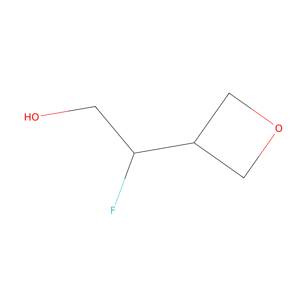 2-Fluoro-2-(oxetan-3-yl)ethan-1-ol molecular structure, CAS 1784577-57-6