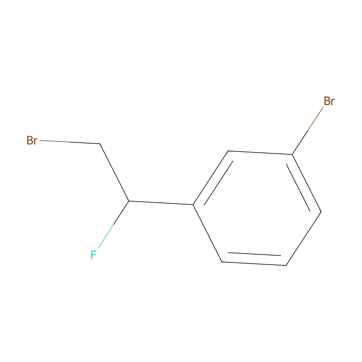 1-Bromo-3-(2-bromo-1-fluoroethyl)benzene molecular structure, CAS 1784579-97-0