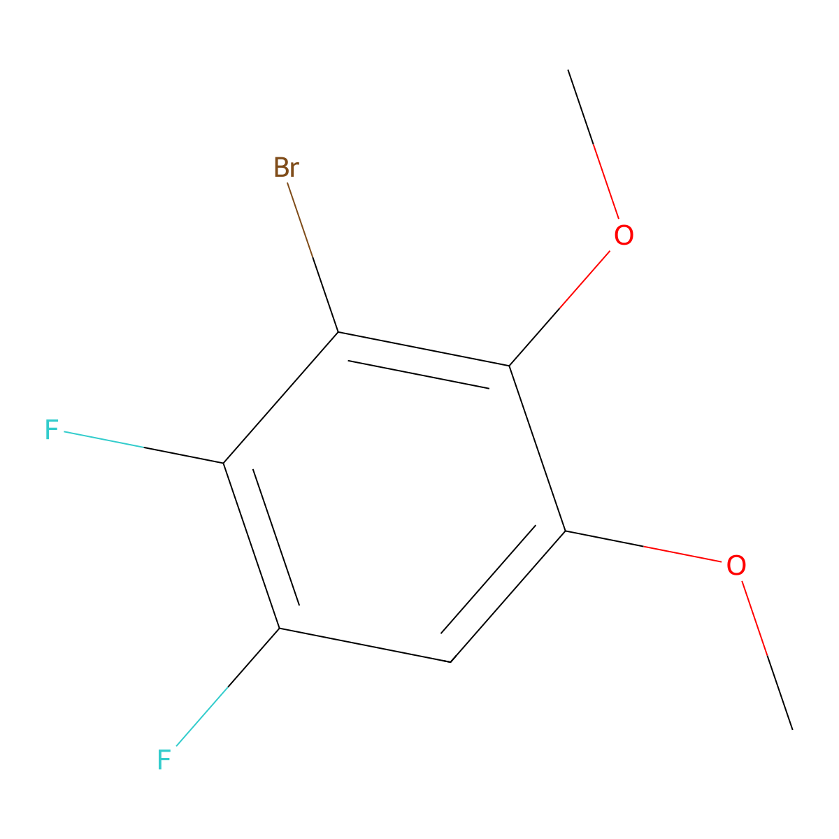 3-Bromo-1,2-difluoro-4,5-dimethoxybenzene molecular structure, CAS 1784580-82-0
