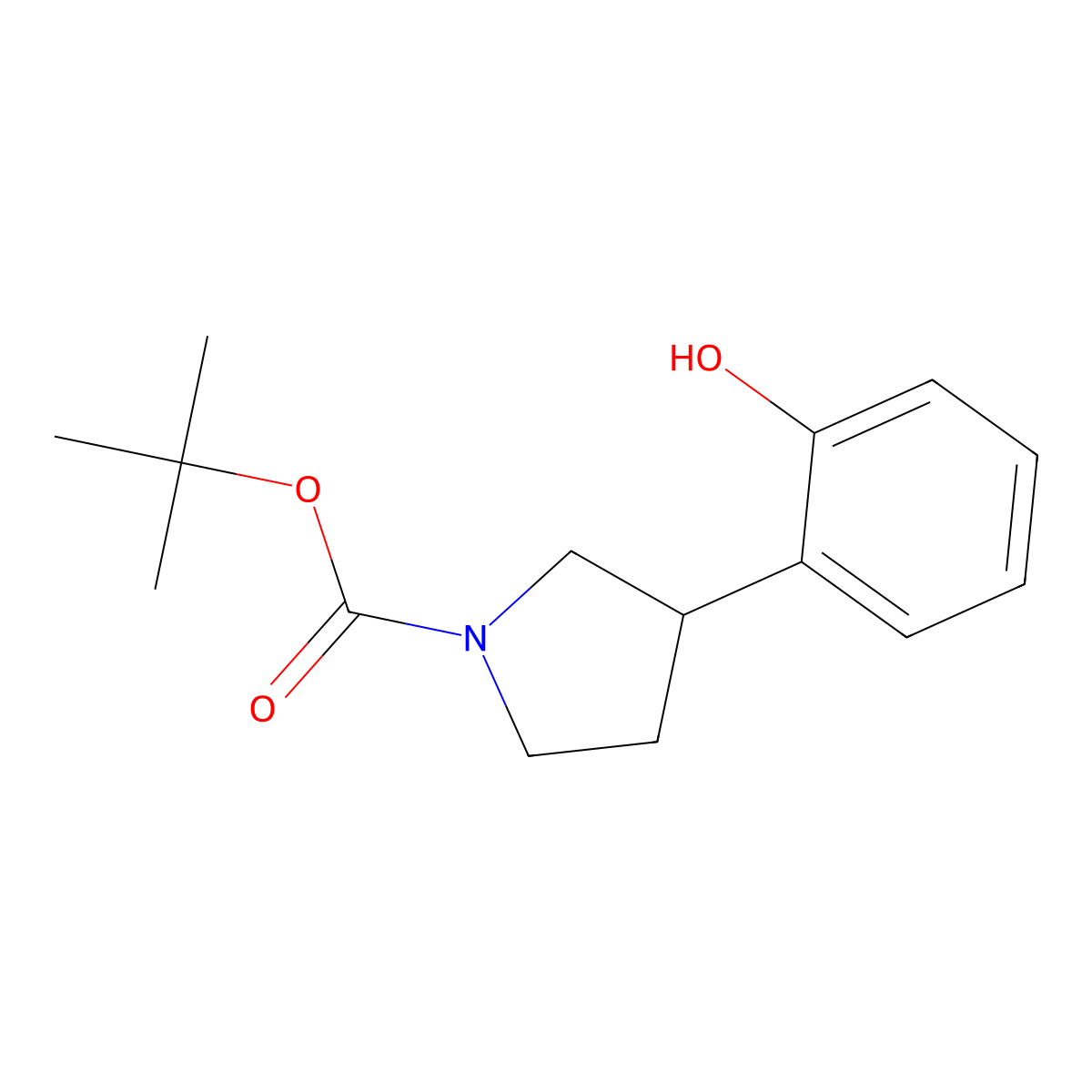 tert-Butyl 3-(2-hydroxyphenyl)pyrrolidine-1-carboxylate molecular structure, CAS 1784582-80-4