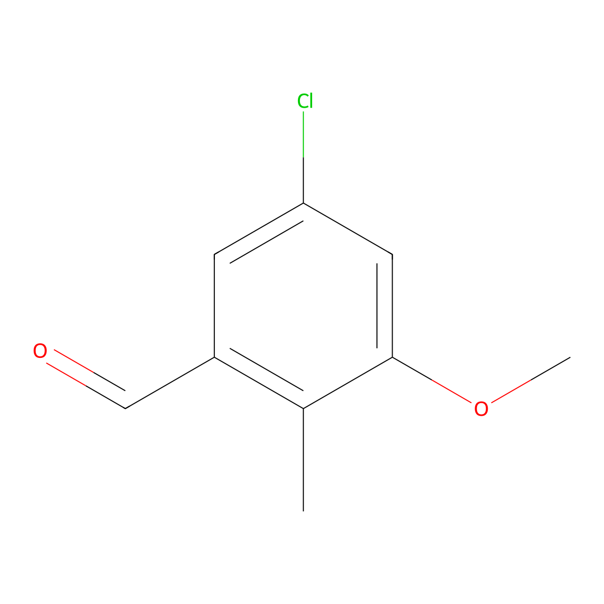 5-Chloro-3-methoxy-2-methylbenzaldehyde molecular structure, CAS 1784585-69-8