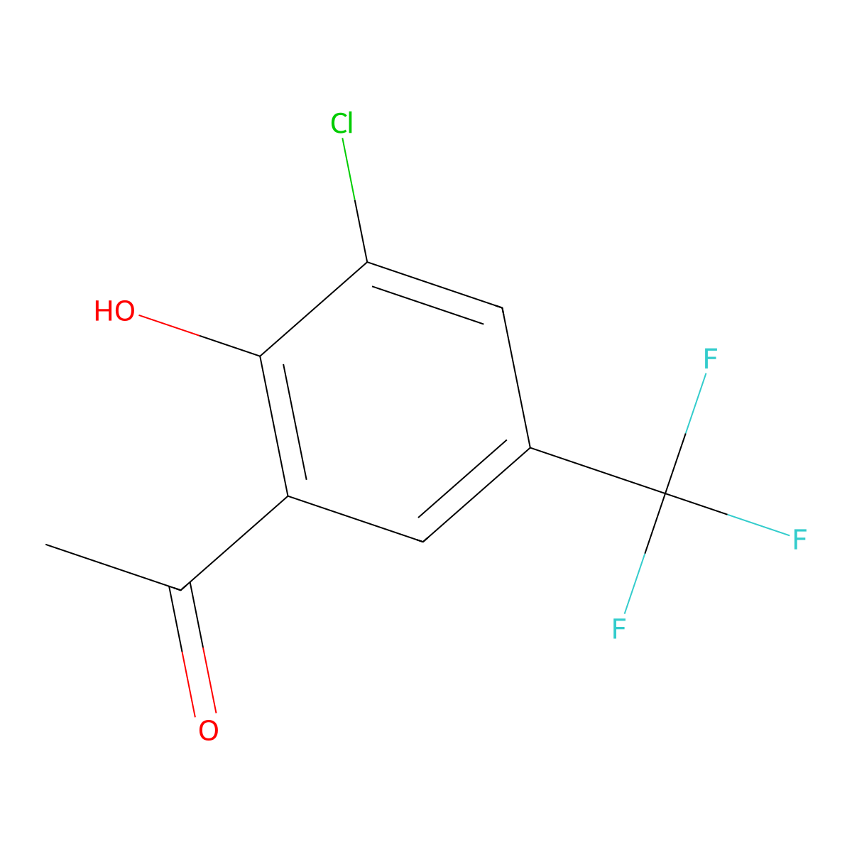 3'-Chloro-2'-hydroxy-5'-(trifluoromethyl)acetophenone molecular structure, CAS 1784586-86-2