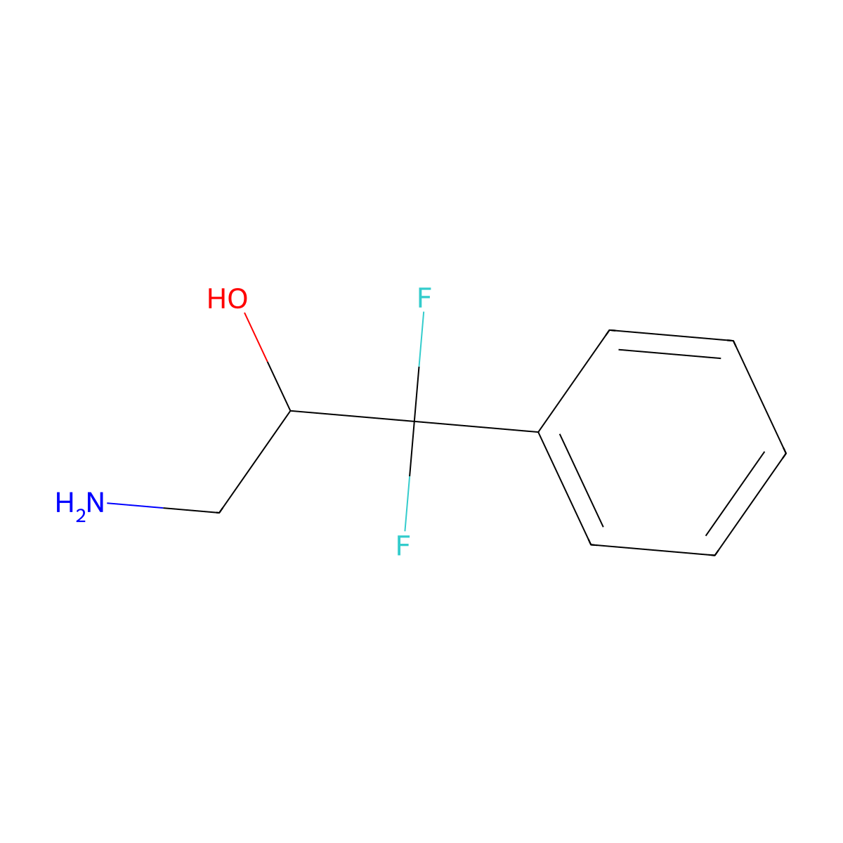 3-Amino-1,1-difluoro-1-phenylpropan-2-ol molecular structure, CAS 1784587-06-9