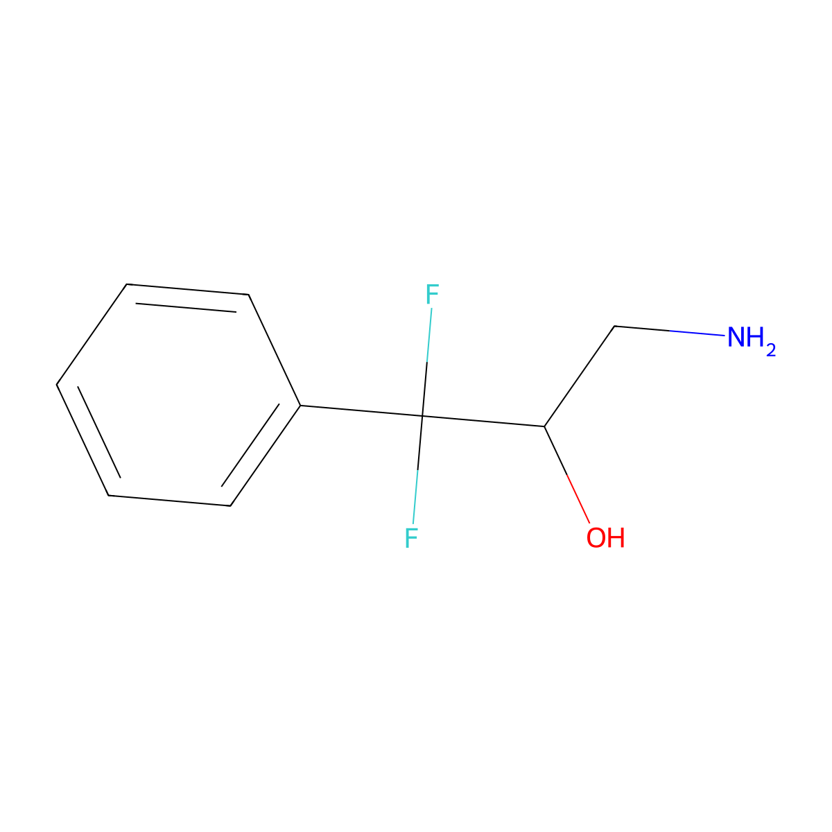 3-Amino-1,1-difluoro-1-phenylpropan-2-ol molecular structure, CAS 1784587-06-9