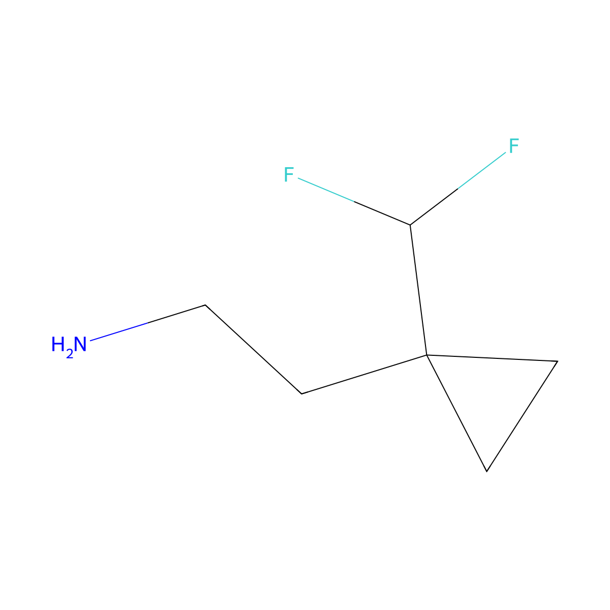 2-(1-(Difluoromethyl)cyclopropyl)ethan-1-amine molecular structure, CAS 1784588-44-8
