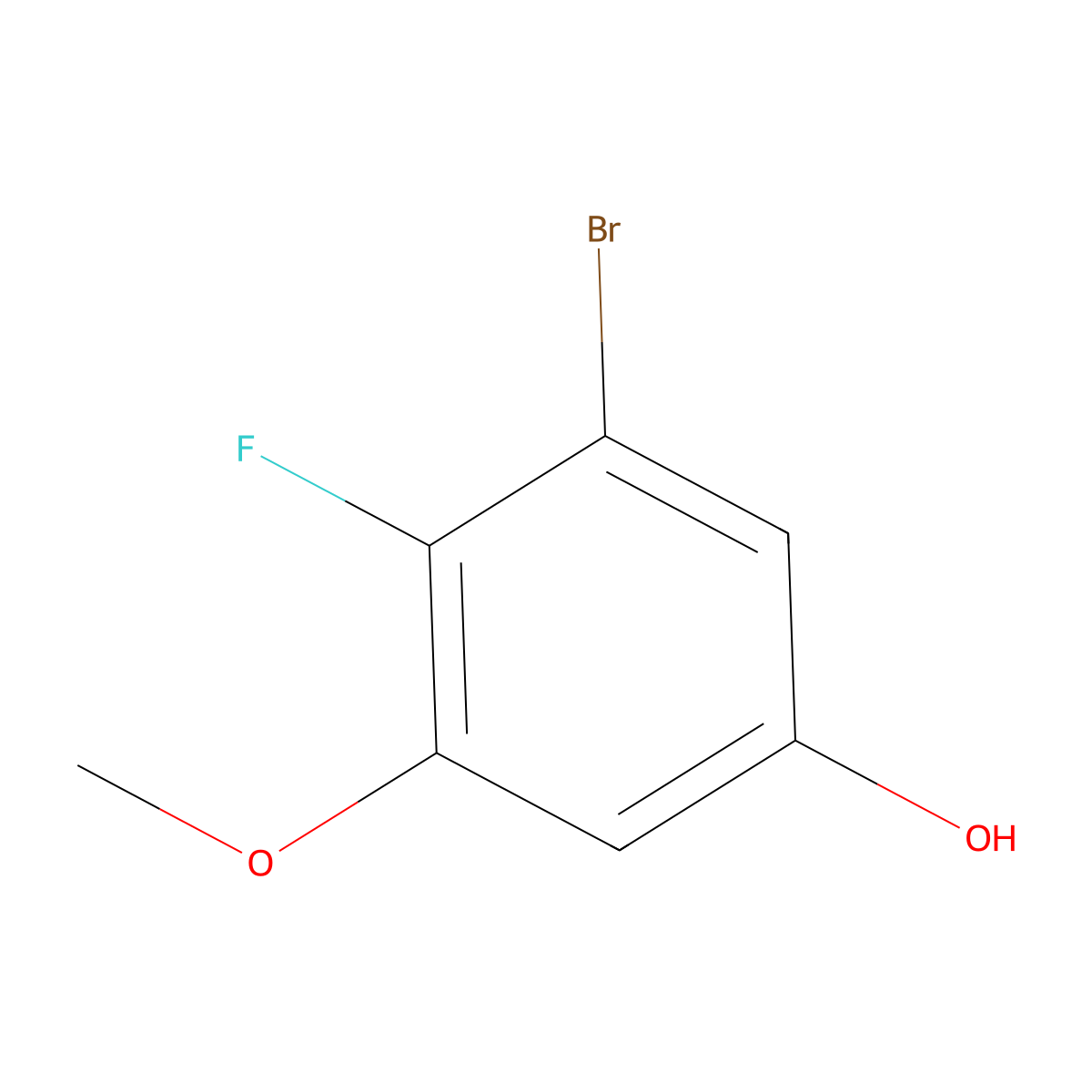 3-Bromo-4-fluoro-5-methoxyphenol molecular structure, CAS 1784589-71-4