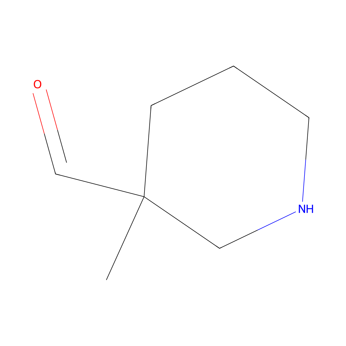 3-Methylpiperidine-3-carbaldehyde molecular structure, CAS 1784594-27-9