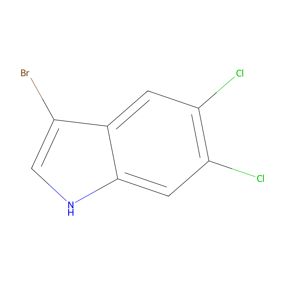 3-bromo-5,6-dichloro-1H-indole molecular structure, CAS 1784598-00-0
