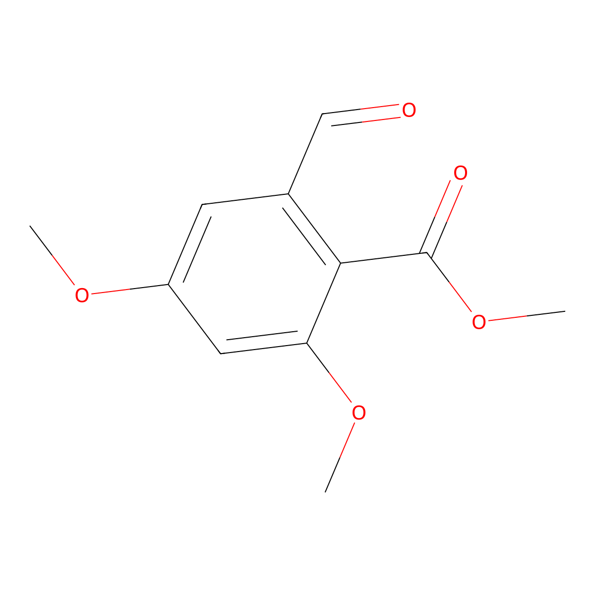 Methyl 2-formyl-4,6-dimethoxybenzoate molecular structure, CAS 17846-90-1