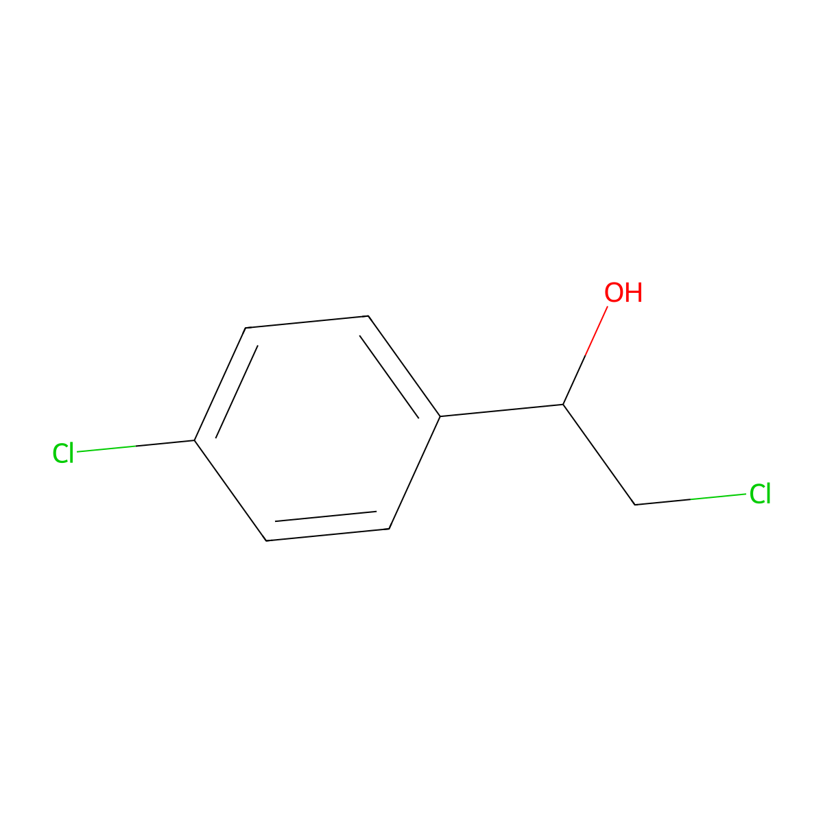 (alphaR)-4-Chloro-alpha-(chloromethyl)benzenemethanol molecular structure, CAS 178460-80-5