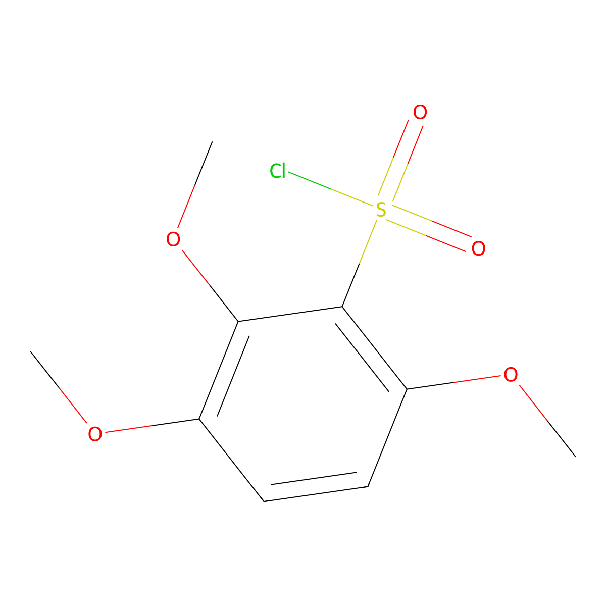 2,3,6-Trimethoxybenzene-1-sulfonyl chloride molecular structure, CAS 1784600-02-7