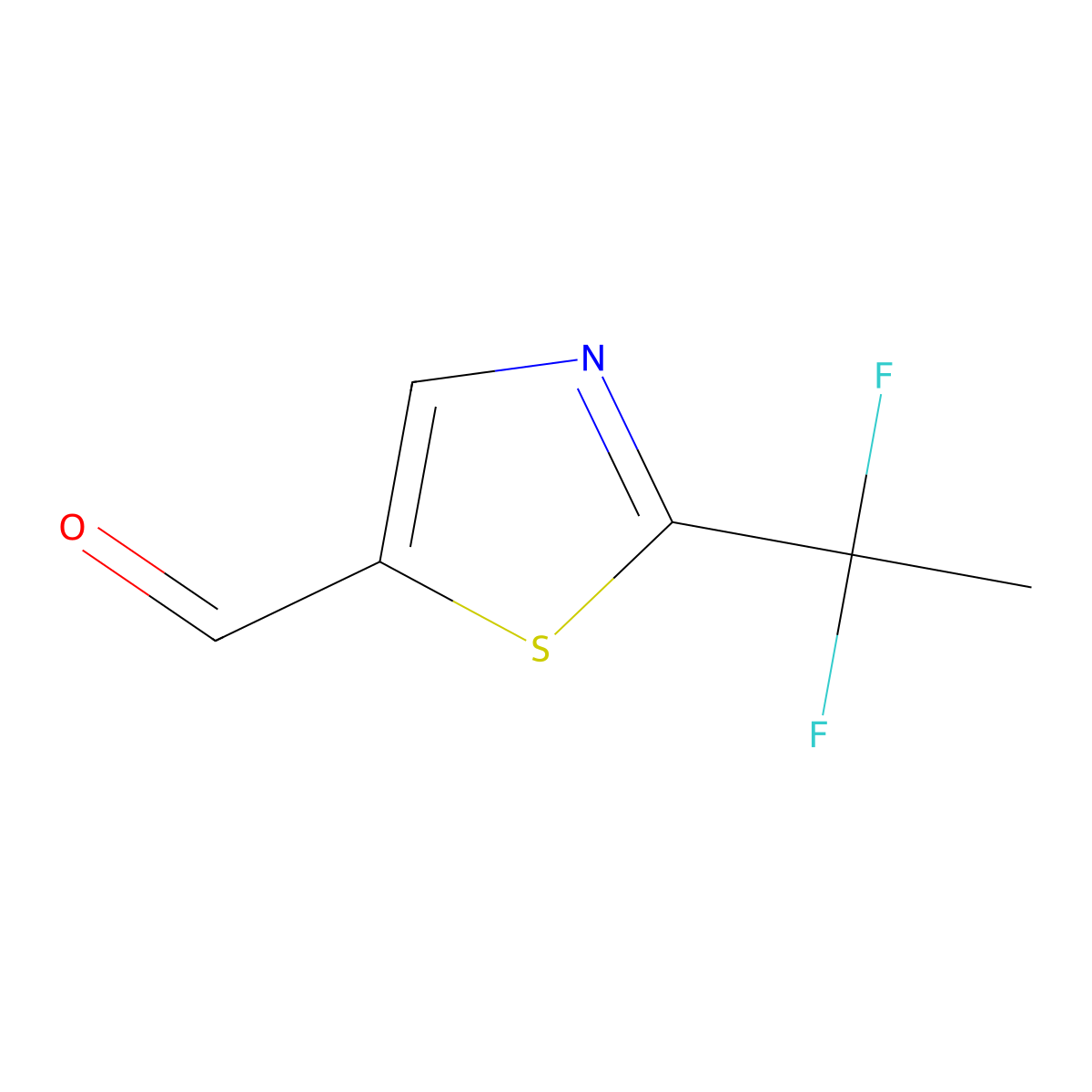 2-(1,1-Difluoroethyl)-1,3-thiazole-5-carbaldehyde molecular structure, CAS 1784602-41-0