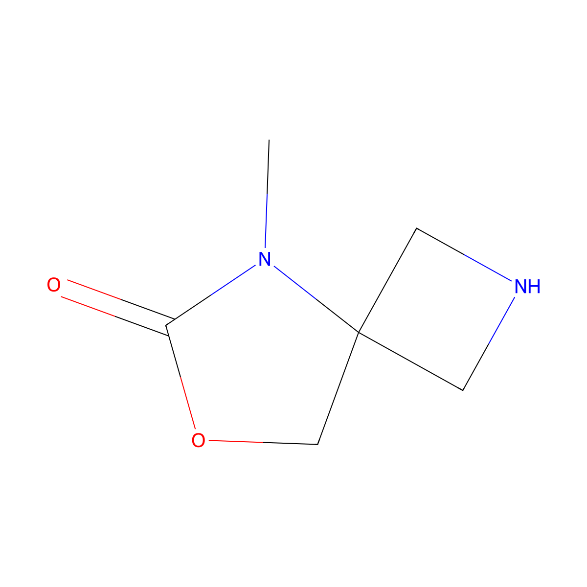 5-Methyl-7-oxa-2,5-diazaspiro[3.4]octan-6-one molecular structure, CAS 1784606-78-5