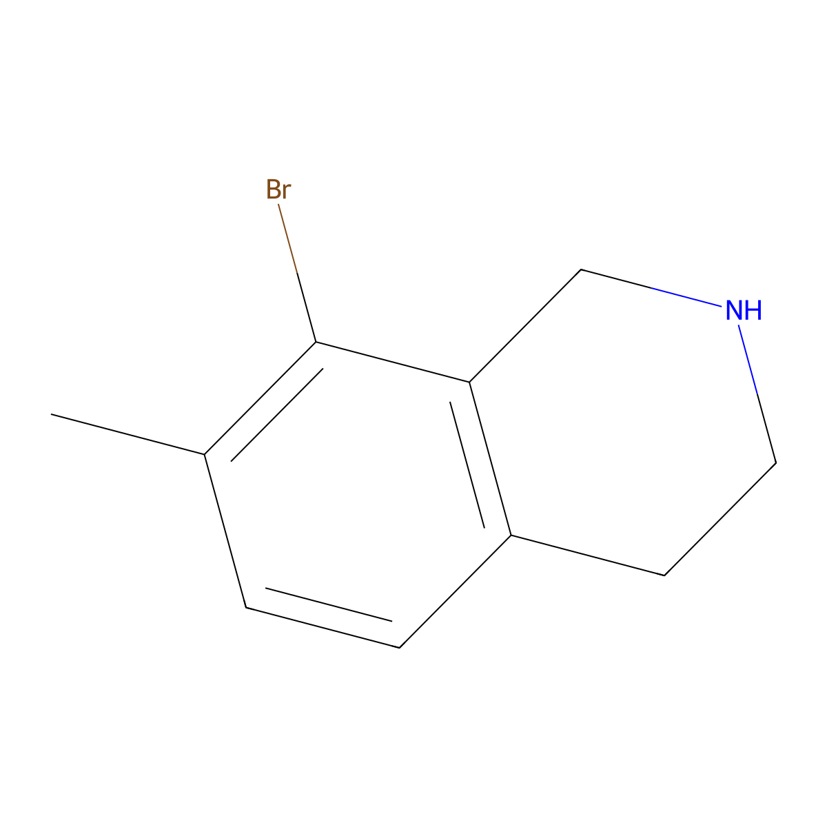 8-Bromo-7-methyl-1,2,3,4-tetrahydroisoquinoline molecular structure, CAS 1784607-28-8