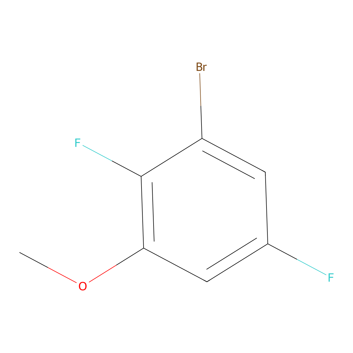1-Bromo-2,5-difluoro-3-methoxybenzene molecular structure, CAS 1784607-35-7