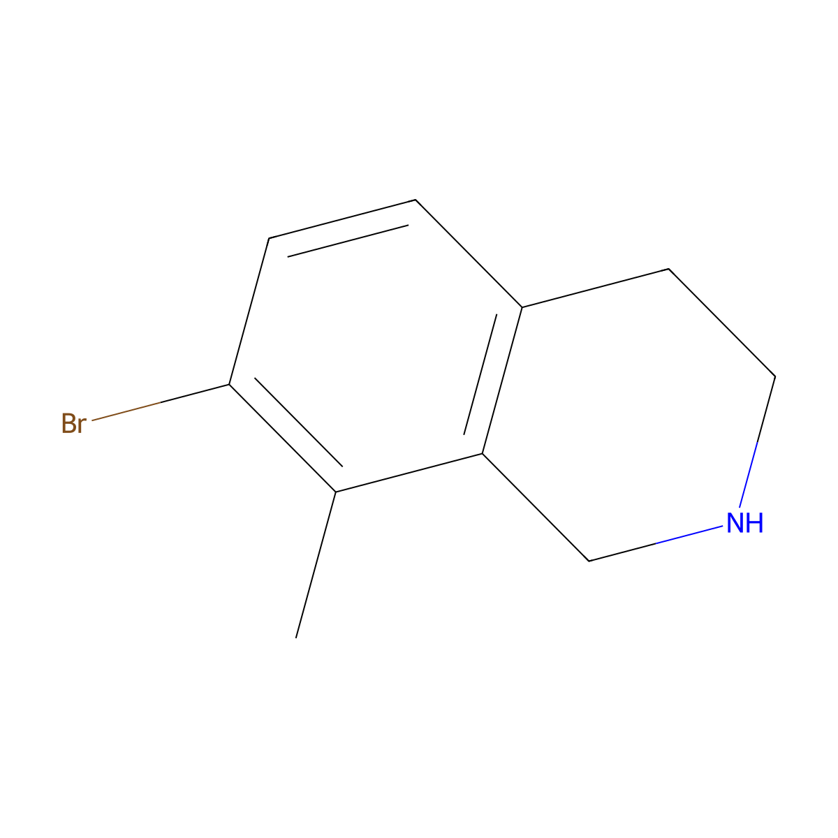 7-Bromo-8-methyl-1,2,3,4-tetrahydroisoquinoline molecular structure, CAS 1784607-39-1