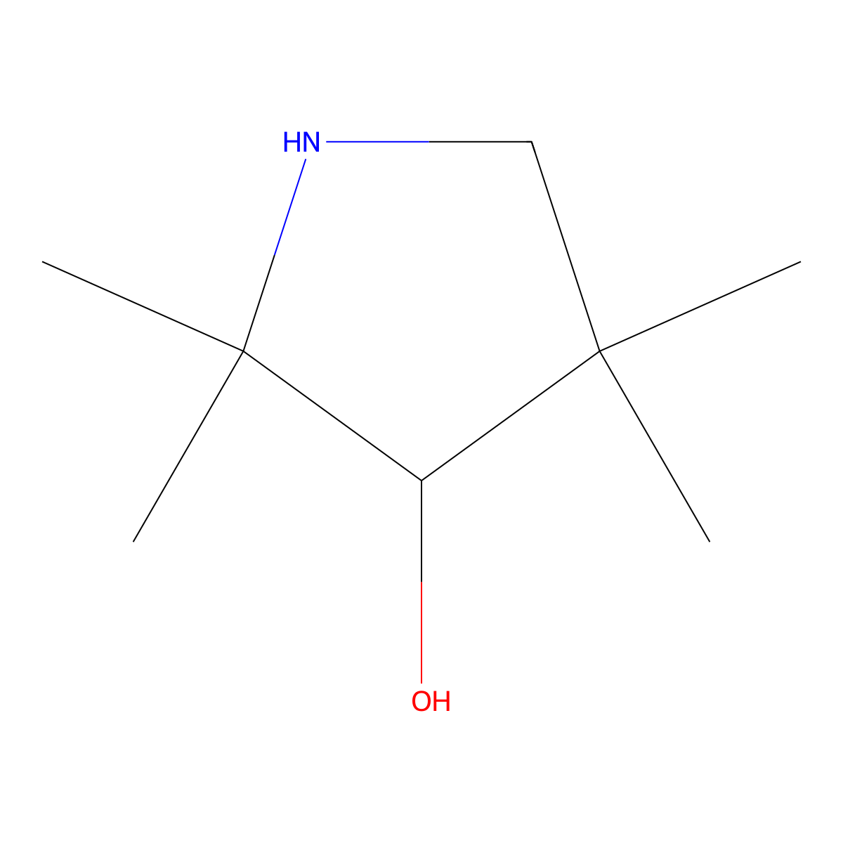 2,2,4,4-Tetramethylpyrrolidin-3-ol molecular structure, CAS 1784608-85-0