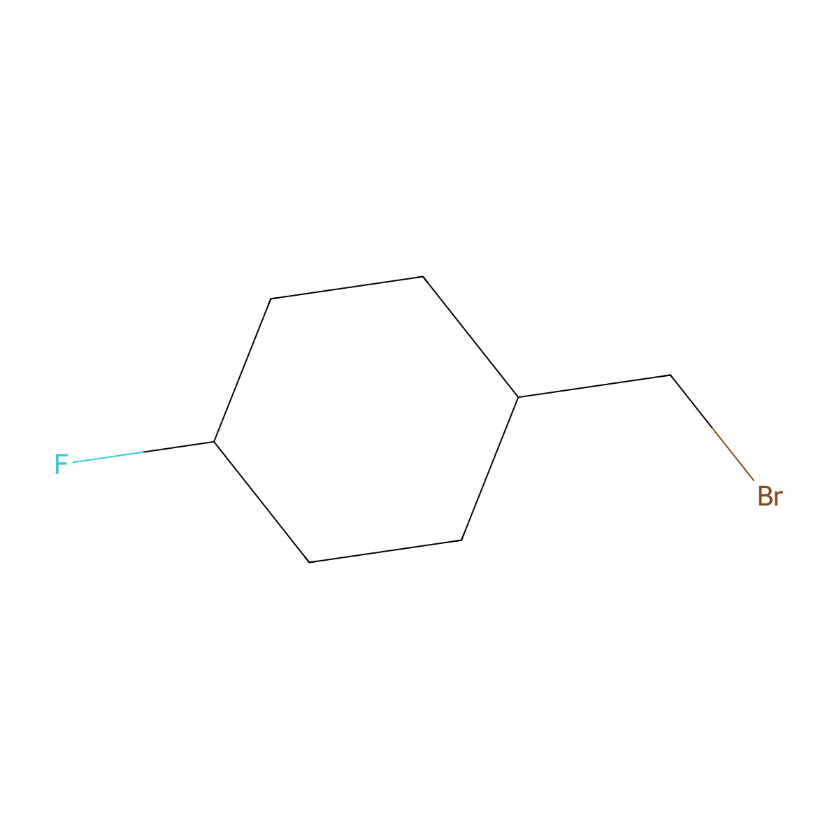 1-(Bromomethyl)-4-fluorocyclohexane molecular structure, CAS 1784609-74-0
