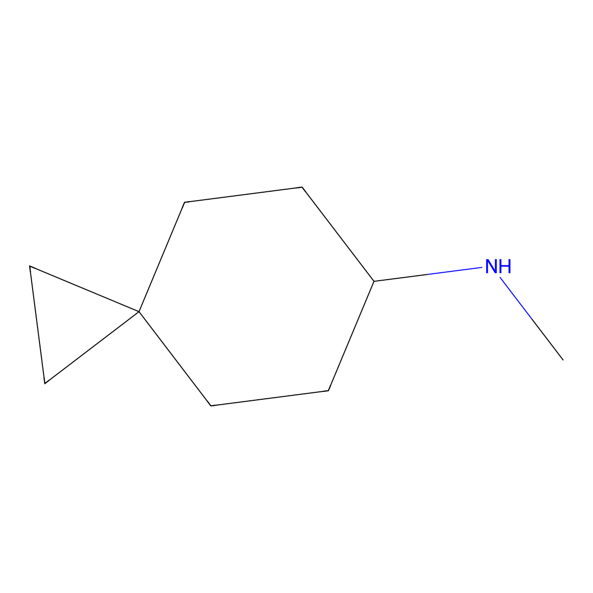N-methylspiro[2.5]octan-6-amine molecular structure, CAS 1784611-45-5