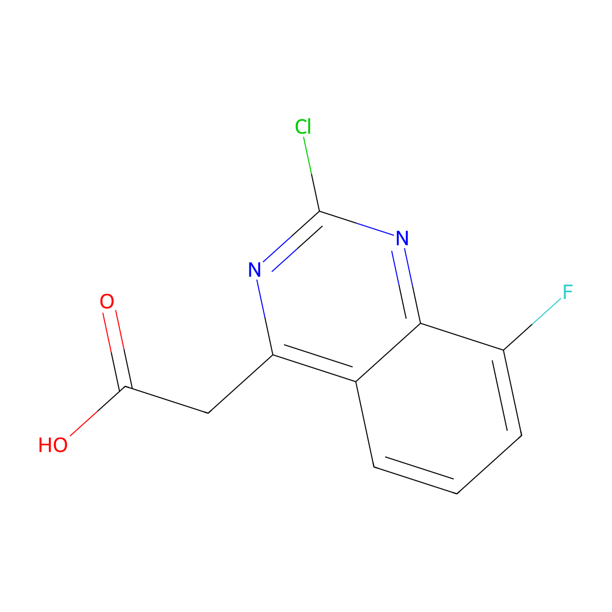 2-Chloro-8-fluoroquinazoline-4-acetic Acid molecular structure, CAS 1784613-17-7