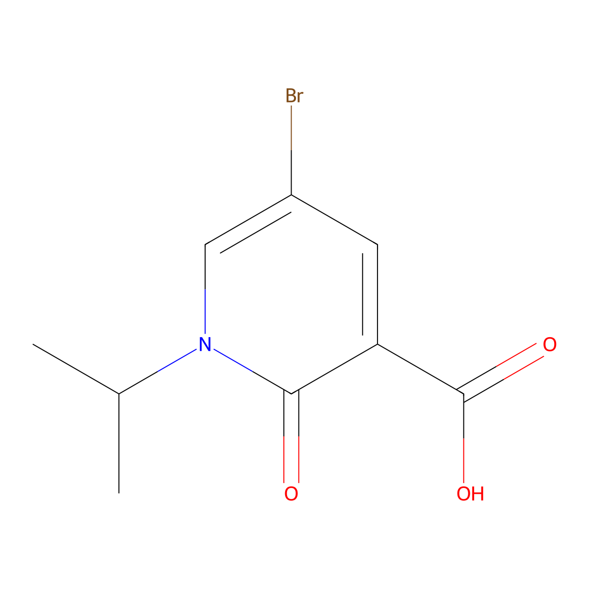 5-Bromo-2-oxo-1-(propan-2-yl)-1,2-dihydropyridine-3-carboxylic acid molecular structure, CAS 1784613-52-0