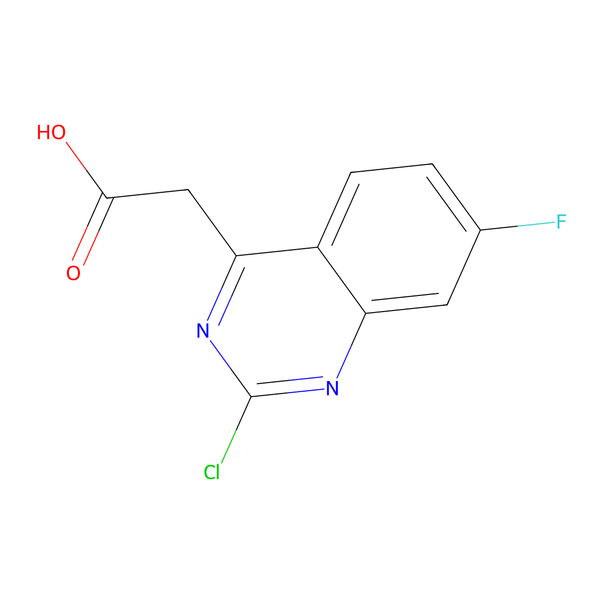 2-Chloro-7-fluoroquinazoline-4-acetic Acid molecular structure, CAS 1784613-73-5